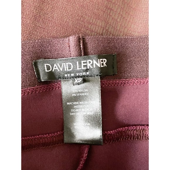 David Lerner Barlow Oxblood Coated Croc Textured Maroon Leggings Revolve XS - Picture 3 of 3